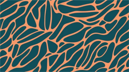 Abstract background with colorful waving lines. The pattern is in the style of the seventies and sixties. Liquid wallpaper and abstract background. Vector background for wallpaper. Seamless.