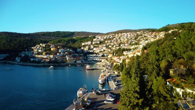 Rabac, Istria, aerial view, bay, Croatia