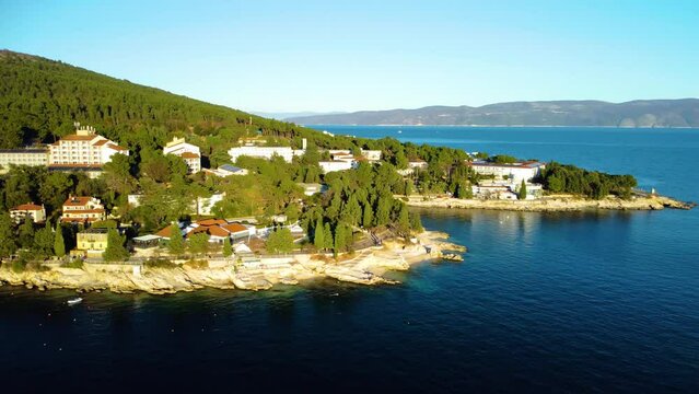 Rabac, Istria, aerial view, bay, Croatia