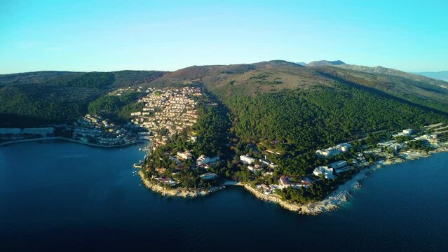 Rabac, Istria, aerial view, bay, Croatia