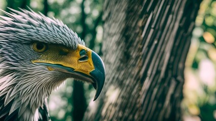 Elegancia Americana: Fotografías que Capturan la Majestuosidad del Águila Calva - obrazy, fototapety, plakaty
