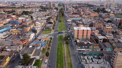 Aerial images of the downtown of Bogota
