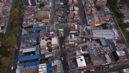 Aerial images of the downtown of Bogota
