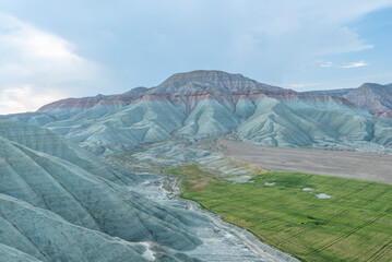 Colorful mountains and unique rock forms taken at sunrise in Nallihan Bird Sanctuary Natural Life...