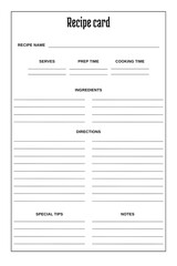 White blank paper blank recipe book for Bridal Shower and Wedding, v8 - obrazy, fototapety, plakaty