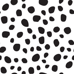 Obraz premium Isolated Fur Cheetah Texture. Irregular Shape Pattern Vector Blot. Polkadot Fun Texture. Dirty Dirt. African Polka Polka. Seamless Ink Monochrome. Vector Dots. Black Animal Grunge. White Fluid Dot.