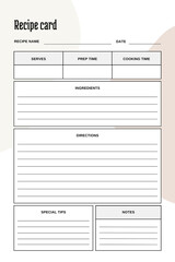 Pure and Simple Cooking: White Blank Recipe Book Printable