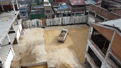 Aerial images of the downtown of Bogota
