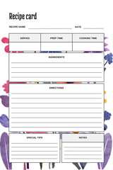 Culinary Creations in White: Printable Recipe Book Template