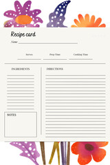 Elegant and Functional: White Blank Recipe Book Printable