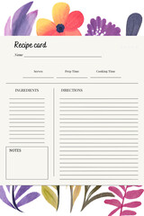 Printable White Kitchen Delights Recipe Book Template
