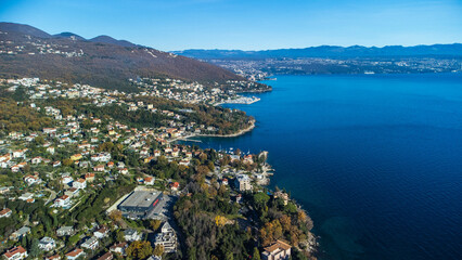 Lovran, aerial view, seaside, bay, hotels, Croatia