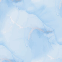 Watercolor Marble. Foil Abstract Watercolor. Gold Marble Background. Blue Art Paint. Metal Bronze Glitter. Water Elegant Background. Vector Ink Canvas. Modern Abstract Ink Painting. Luxury Alcohol Ink