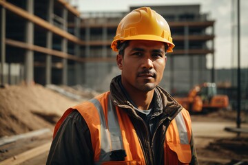 construction worker with helmet