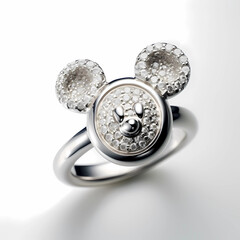 diamond mouse ring with diamonds