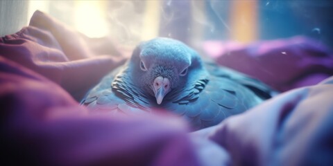 Sleep Research on Animals Reveals Pigeons Dreaming Ability - obrazy, fototapety, plakaty