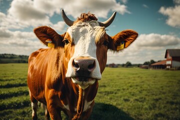 Beautiful picture of a cute cow