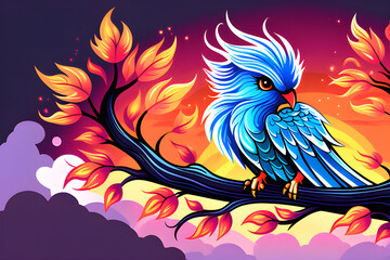 Obraz premium birds on a branch