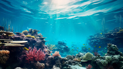 Fototapeta na wymiar Vibrante Ecosistema del Arrecife de Coral
