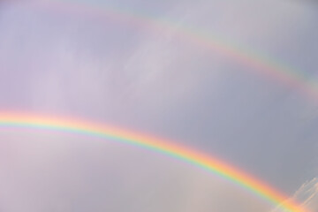 Fototapeta premium Natural colorful rainbow in the sky