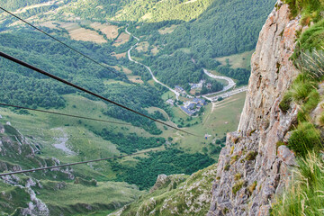 Cable car of Fuente De, in the National Park of Picos de Europa, between Cantabria and Asturias, Spain