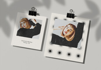 Two Instant Photos Mockup