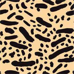 Panther skin background. Seamless pattern. Vector. Wallpaper. Ornament for textile, clothes. Vector illustration.