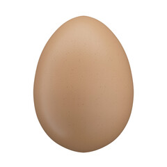 3D Egg with Red/Brown Shell and Transparent Background