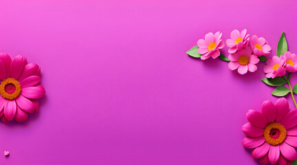 Flowers on a Pink Background