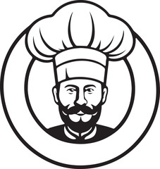 Extraordinary   lovely chef emblem logo vector art
