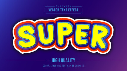 yellow super editable text effect
