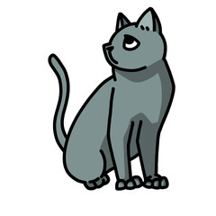 cute cat transparent background vector illustration