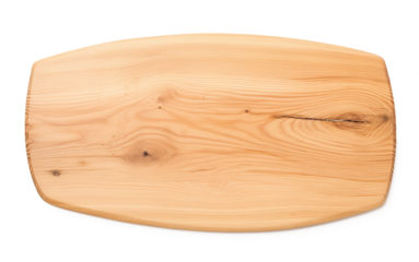 Oblong decorative wooden signboard made of natural wood isolated on transparent background. Close up of an empty wooden sign. Mockup for design, png, top view.	