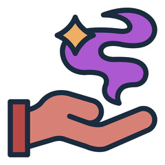 Magic Trick  with hand icon