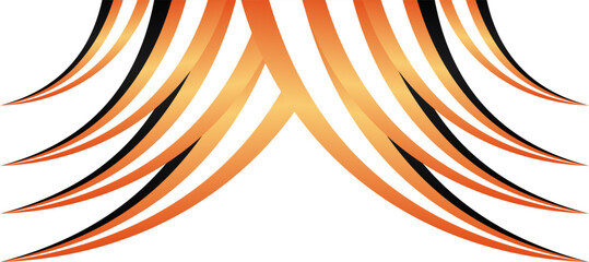 abstract tiger claws orange gradient sports banner template - obrazy, fototapety, plakaty