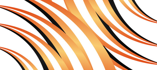 abstract tiger stripes claws curve orange gradient background - obrazy, fototapety, plakaty