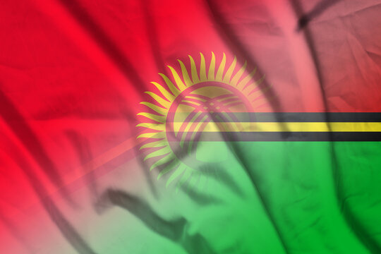 Kyrgyzstan and Vanuatu state flag international negotiation VUT KGZ