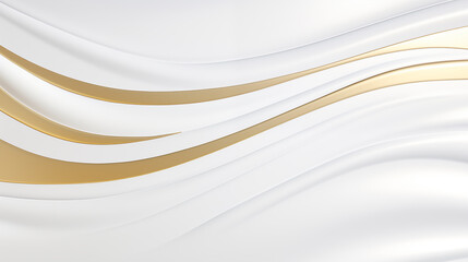 Abstract white wavy background with streaks of gold color. Textured backdrop. Elegant white modern...