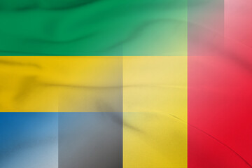 Gabon and Belgium political flag international negotiation BEL GAB