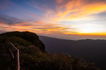 Beautiful morning landscape Pha Hua Sing viewpoint at Phu Thap Buek,Phetchabun thailand