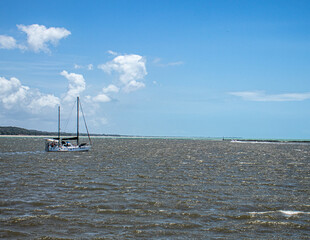 boat on the sea, sunset on the sea, sunrise ,beach and sea, Bahia, Brasil , Trancoso 