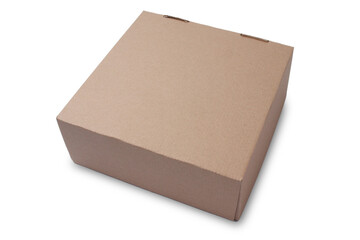 Cardboard box mock up template, cut out