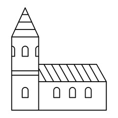 Buildings and civilization icon design with line style