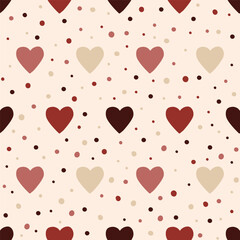 Valentine's Day Pattern Hearts and Dots
