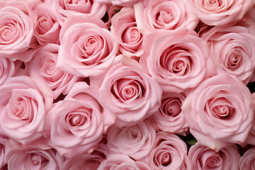 pattern of beautiful blooming pink roses