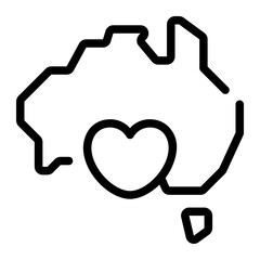australia line icon © Nur Achmadi Yusuf