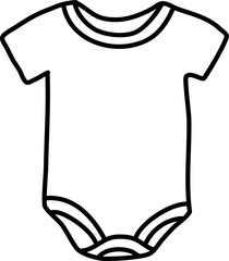 Baby Onesie Drawing Doodle Vector Illustration