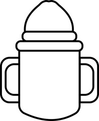 Baby Cup Drawing Doodle Vector Illustration