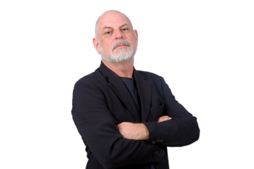 well dressed adult business man looking straight ahead