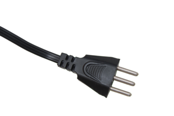 power plug electrical outlet isolated on transparent background chroma key ideal for editing and clipping